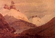 John Robert Cozens Between Chamonix and Martigny oil painting